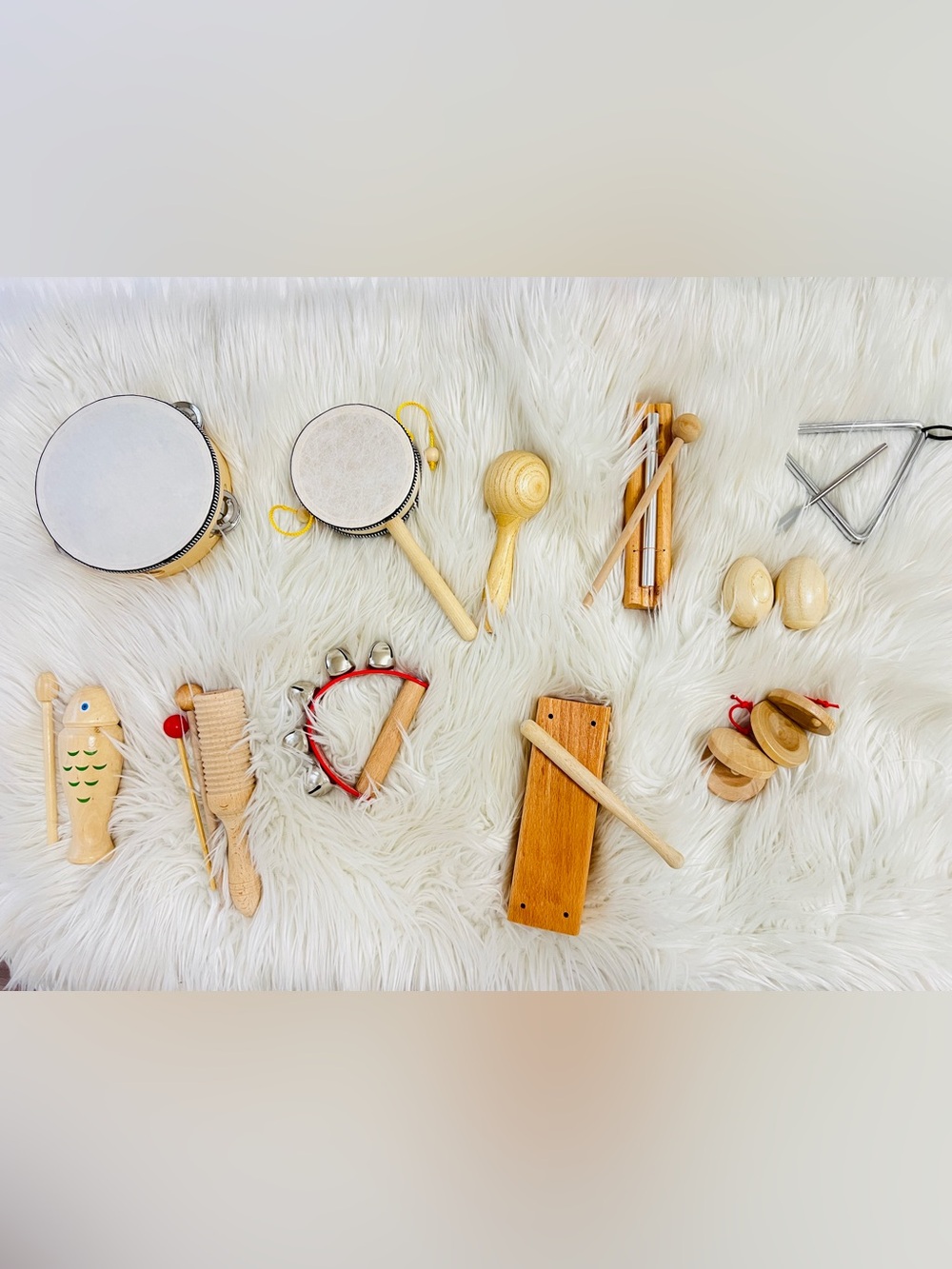 Montessori type wooden Musical Instrument Set babies toddlers kids toy